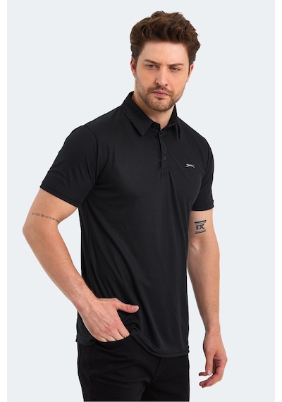 Slazenger Sloan Erkek Polo Yaka Siyah Tişört Siyah