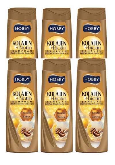 Hobby Şampuan Keratin Kafein Ve Güçsüz Saç 480 Ml X 6 Adet