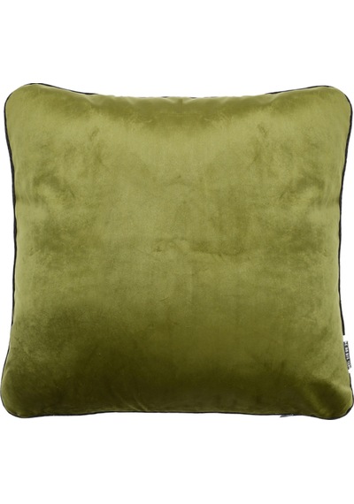 Biyeli Kırlent Yastık Kılıfı Haki Rengi 45x45