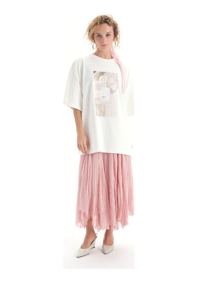 Mai Studios Co. Cloud Dancer Beyaz Oversize T-shirt BEYAZ