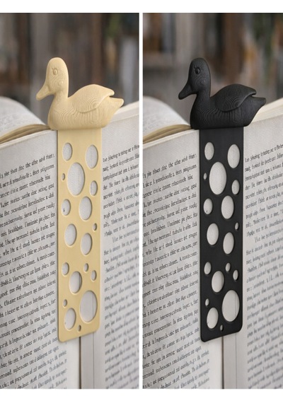 Ördek Figürlü Dekoratif Kitap Ayracı 6 Lı Renkli Set