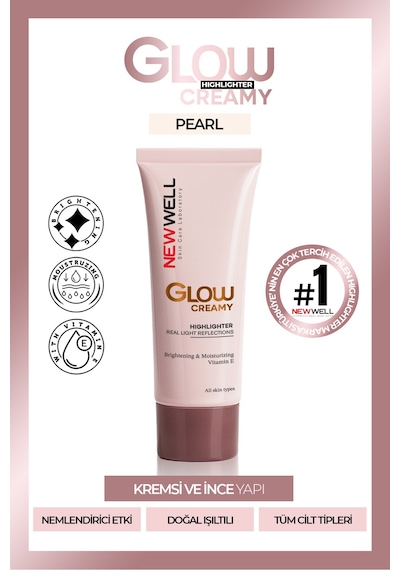 New Well Glow Creamy Highlighter Doğal Işıltılı Krem Aydınlatıcı 01 Pearl