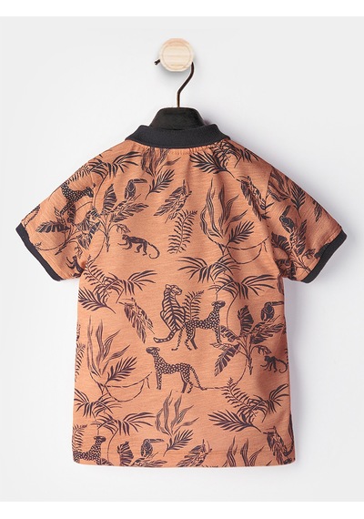 Midimod Erkek Çocuk 3'li Takım Polo Yaka T-shirt Şort Kemer Takım Renkli Çok Renkli