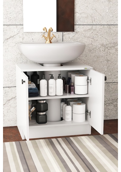 Modelisa Lavabo Altı Dolap, Banyo Dolabı - Mdf Beyaz