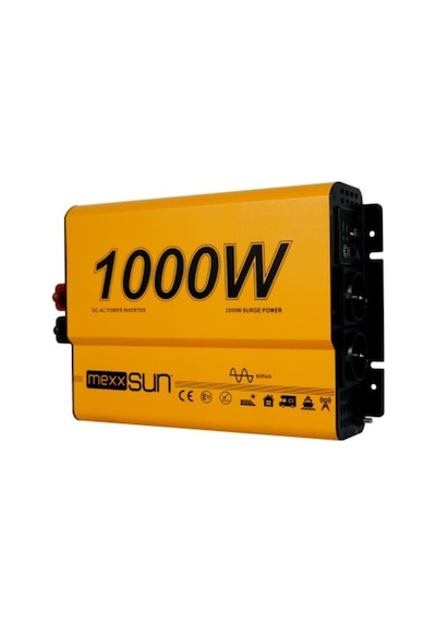 Mexxsun 12v 1000w Tam Sinüs İnverter Güç Dönüştürücü Kolay Kullanım Ve Saklama Özellikli