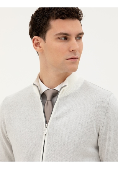 Pierre Cardin Erkek Ekru Triko Hırka 50278102-vr019 Ekru