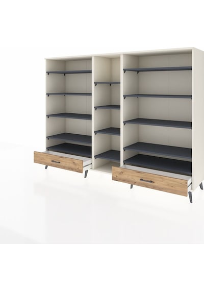 Hyperion Dolap 14 Raflı 2 Çekmeceli 220x44x163 Aytaşı-antrasit/ç Aytaşı-antrasit/çam Hyperion Dolap 14 Raflı 2 Çekmeceli 220x44x163 Aytaşı-antrasit/ç Aytaşı-antrasit/çam