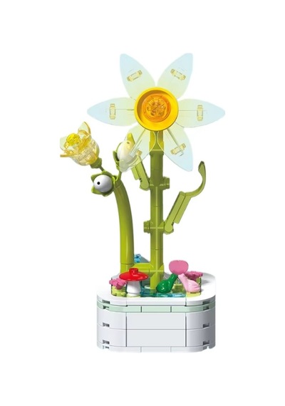 Building Block Flower 125 Parça Sarı Fulya