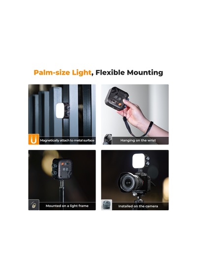 K&f Concept Bi-color Pocket-size Led Video Light Black Mini Bi-color Video Işığı