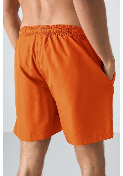 Tommylife Neon Oranj Hızlı Kuruyan Standart Fit Erkek Deniz Şortu - 81237