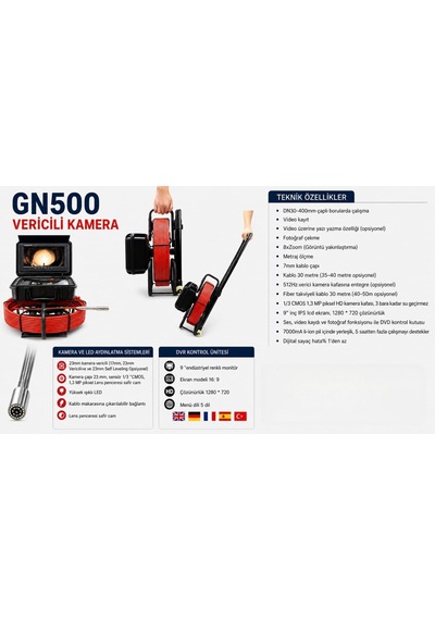Gn500 Vericili Kanal Gözlem Kamerası 30 Metre
