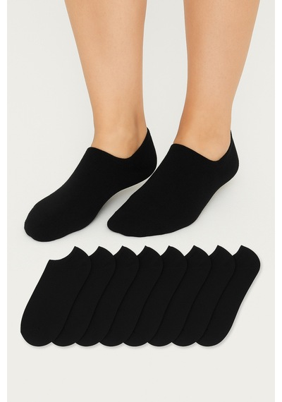 Worthy Socks 8'li Siyah Kısa Patik Bilek Çorap