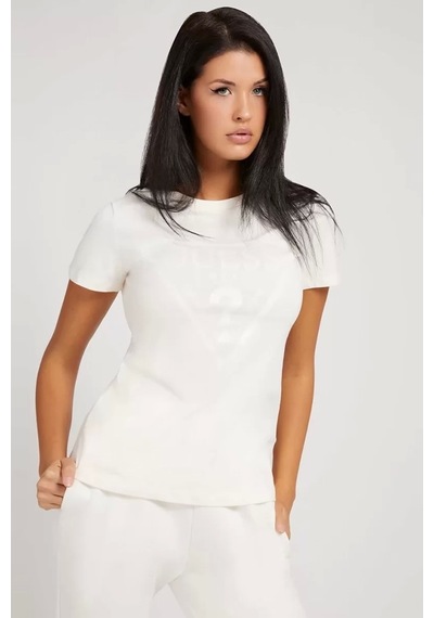 Guess Önde Logolu T-shirt Beyaz Beyaz