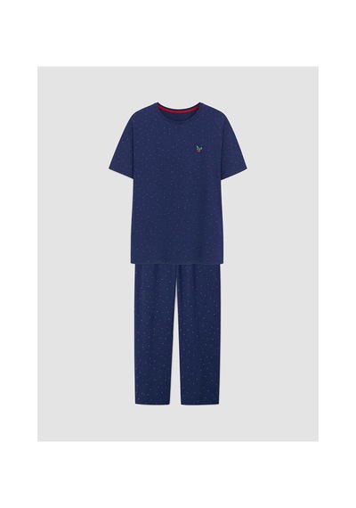 Lcw Dream Lacivert Bisiklet Yaka Kadın Pijama Takımı