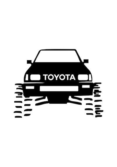 4X4 Toyota Sticker Toyota Off Road Sticker 4X4 Araba Sticker