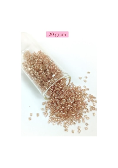 Kesme Cam Boncuk 2mm - 20 Gram - Açık Kahverengi -bnc331 Diğer