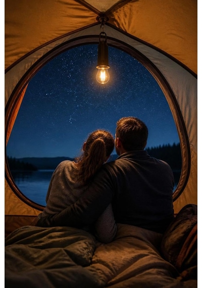 Type C Şarjlı Kamp Lambası Solar Şarj Destekli Taşınabilir Led Kamp Ampulü Sıcak Işık Modlu Askılı Acil Durum Çadır Lambası Outdoor Gece Lambası