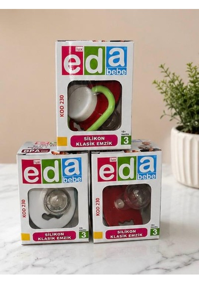 Eda Bebek Emziği 3 No 18 Ay 3 Lü Set Açık