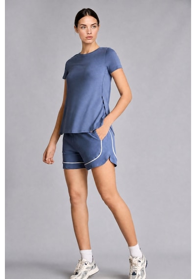 Defacto Biyeli Standart Fit Sporcu Kısa Paça Şort I3206ax26aube364 Mavi-be364