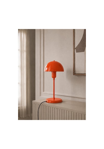 Capella Turuncu Metal Masa Lambası Modern Dekoratif Abajur, Mantar Tasarım, E27 Led Uyumlu, Komodin, Yatak Odası, Çalışma Masası, Salon Ve Ofis İçin Premium Masa Lambası 04502040