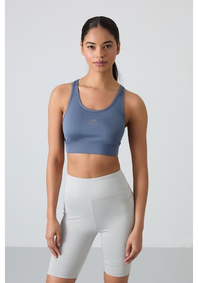 Tommylife Slim Fit U Yaka 2li Paket Petrol-antrasit Kadın Spor Büstiyer - 97121 Antrasit