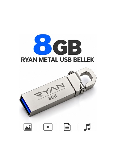 8 Gb Usb Flash Bellek Usb 2.0 Metal Anahtarlıklı Data Traveler
