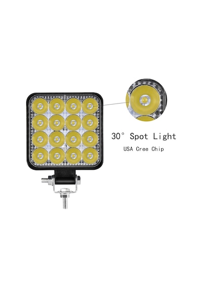 4 Adet 11x11 16 Led Kare Off Road Traktör Tir Kamyon Sis Fari Sis Lambasi Çalisma Lambasi Projektör