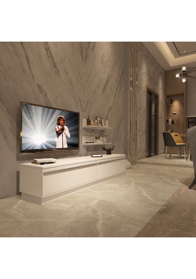 Decoraktiv Eko 4b Mdf Std Tv Ünitesi Tv Sehpası Beyaz