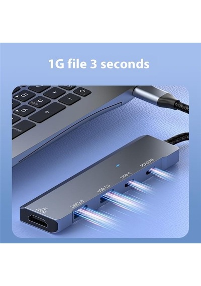 Type-c Çok Fonksiyonlu Genişletici, Hdmı, Usb 3.0, Usb 2.0 Ve Pd 100w Macbook İle Uyumlu Ve Notebook Şarj Desteği, 5gbps Veri Transferi, 4k 60hz Hdmı Çıkışı, Evrensel Uyumluluk Cz-336 Gri Type-c Çok Fonksiyonlu Genişletici, Hdmı, Usb 3.0, Usb 2.0 Ve Pd 100w Macbook İle Uyumlu Ve Notebook Şarj Desteği, 5gbps Veri Transferi, 4k 60hz Hdmı Çıkışı, Evrensel Uyumluluk Cz-336 Gri