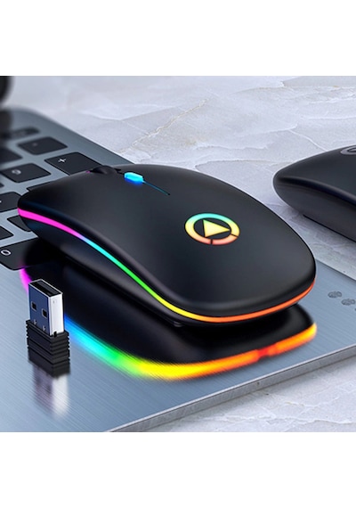 Dailytech Şarj Edilebilir Kablosuz LED Aydınlatmalı Optik Mouse