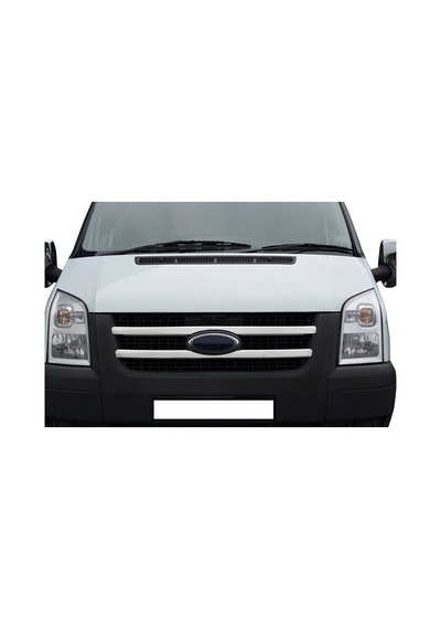 Ford Transit Uyumlu Ön Panjur 2 Parça 2007-2013 Paslanmaz Krom