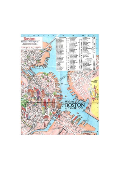 Walking Boston & Cambridge Harita Map