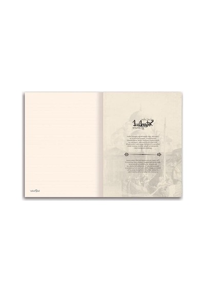 İstanbul Gravür Mini Journal - Çizgili Külliye 124-Pembe