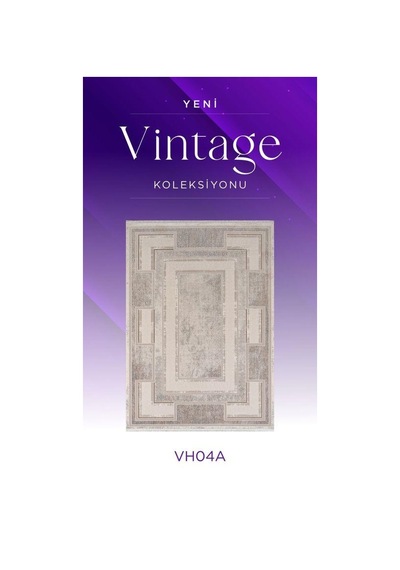 Royal Halı Vintage Vh04a Krem Vizon Akrilik Yumuşak Dokulu Modern Çizgili Halı