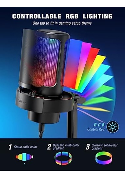 Fıfıne Usb Mikrofon, Oyun Mikrofonu, Yayın Podcast Stüdyosu İçin, Mikrofon Usbc, Ps4 Ps5 Mac İçin, Rgb Kontrollü, Sessize Alma Şalteri, Kulaklık Bağlantısı, Pop Filtre Fıfıne Usb Mikrofon, Oyun Mikrofonu, Yayın Podcast Stüdyosu İçin, Mikrofon Usbc, Ps4 Ps5 Mac İçin, Rgb Kontrollü, Sessize Alma Şalteri, Kulaklık Bağlantısı, Pop Filtre