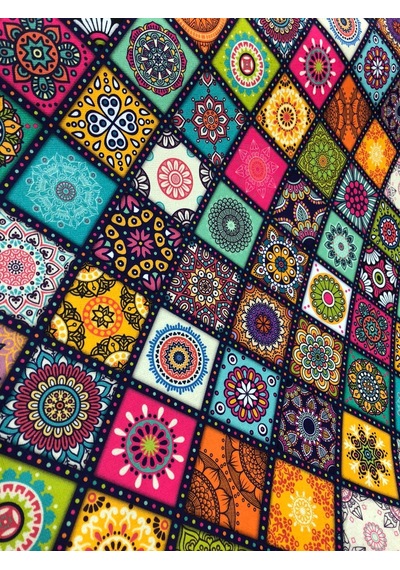 Enesar Home Rustik Desen Dijital Baski Döşemelik Kumaş 100 x 140 cm