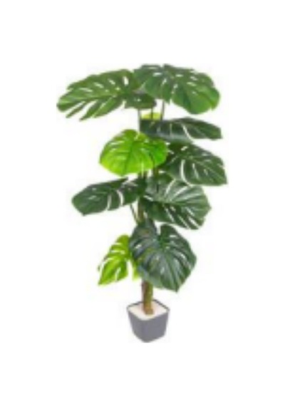 Yapay Deve Tabanı Ağacı Monstera Ağacı Gerçek Dokulu 16 Yapraklı 150 Cm Çok Renkli