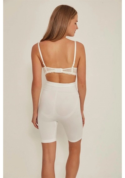 Amora Secret Beyaz Mı Emay 3005 Soft Uzun Paçalı Boxer Korse