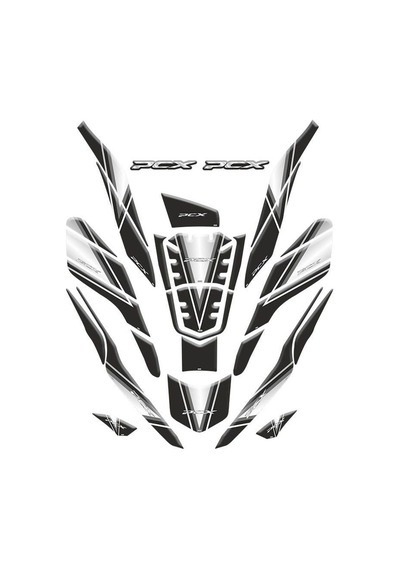 Gogo Tank Pad 004 Siyah-gri 26 Parça Honda Pcx 125 2021-2023