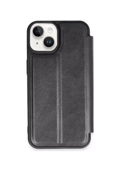 Mey İthalat Apple Uyumlu iPhone 15 Kılıf Flip Cover - Siyah