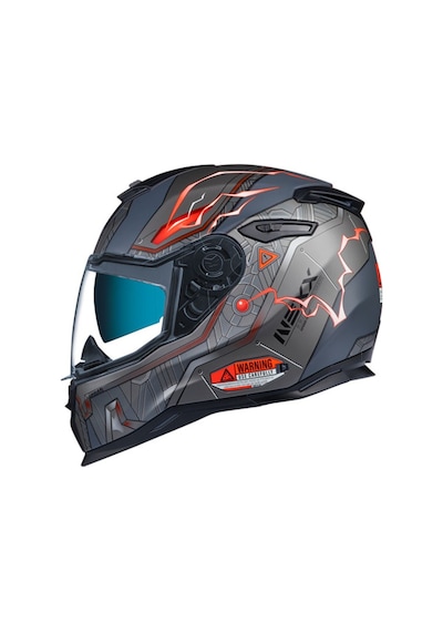 Kask Nexx Sx.100 Gıgabot Mat Gri-Kırmızı