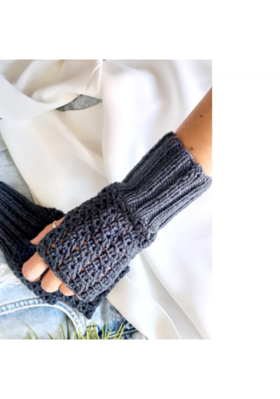 Zeynclub Trendy Füme Parmaksız Eldiven Füme