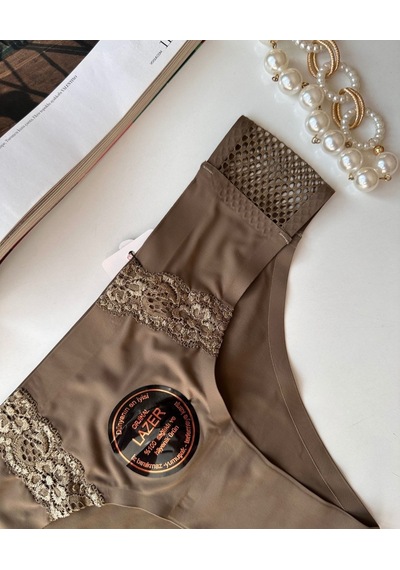 Orijinal Lazer Kesim Üstün Kalite Spandex Invisible Dikişsiz Dant Haki Yeşil