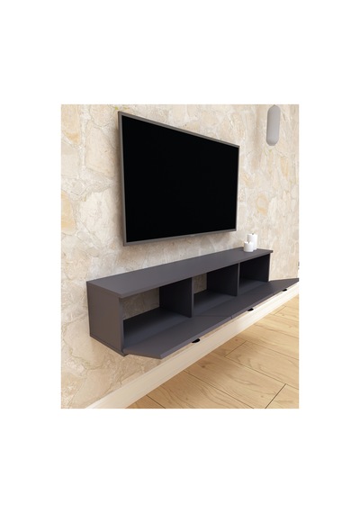 Salkım 150 Cm Duvara Monte Tv Ünitesi Tv Sehpası Antrasit-antrasit Antrasit