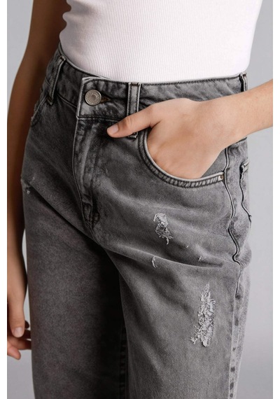 Defacto Straıght Wıde Jean Pantolon Kız Çocuk G9536a826spnm55 Gri-nm55