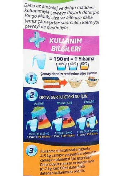Matik Sık Yıkananlar 60 Yıkama Toz Çamaşır Deterjanı 1 X 9 Kg