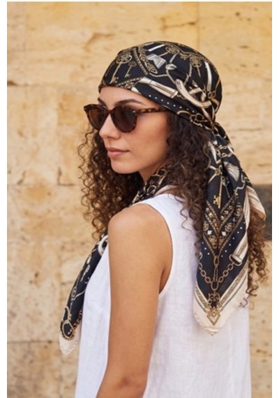 Sisley Flora Bandana/fular -2015-47 47 Siyah