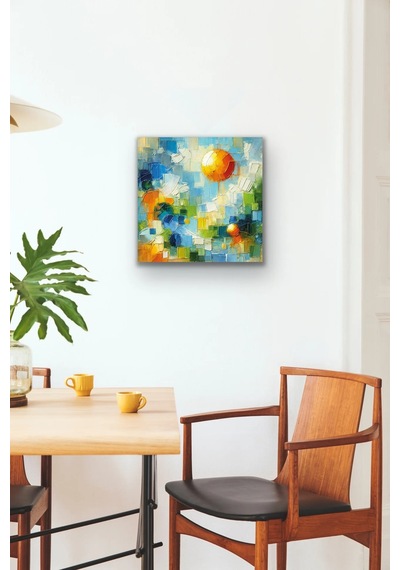 Yaz Mevsimi Kanvas Tablo 60x60cm Çok Renkli