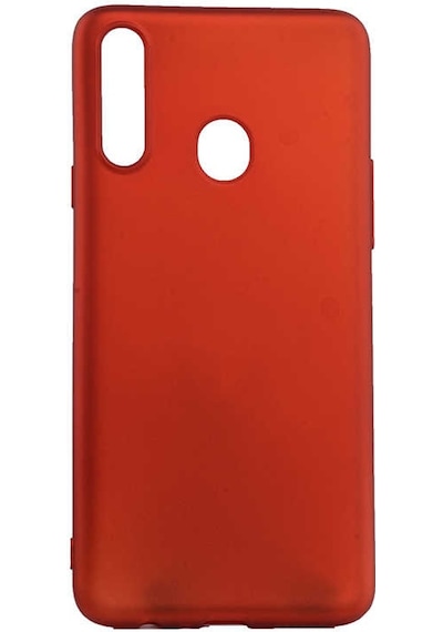 Noktaks - Galaxy A20s Uyumlu - Kılıf Mat Soft Esnek Premier Silikon Kapak - T9941 - Kırmızı Kırmızı