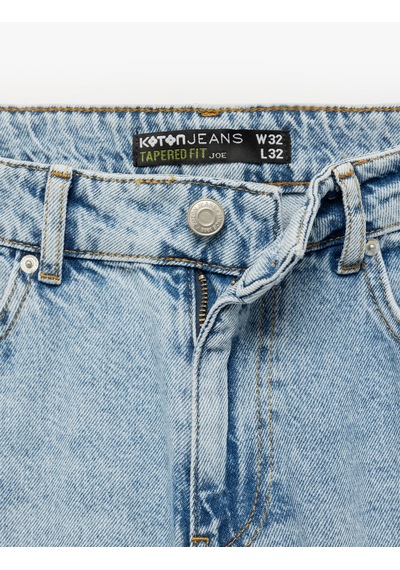 Koton Normal Bel Pamuklu Tapered Fit Jean Pantolon - Joe Jean Açık İndigo 6wam40113nd Açık İndigo Koton Normal Bel Pamuklu Tapered Fit Jean Pantolon - Joe Jean Açık İndigo 6wam40113nd Açık İndigo